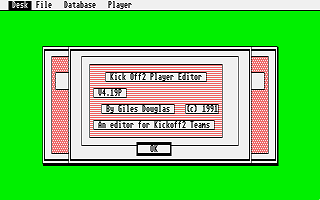 Kick Off II Final Whistle Team Editor atari screenshot